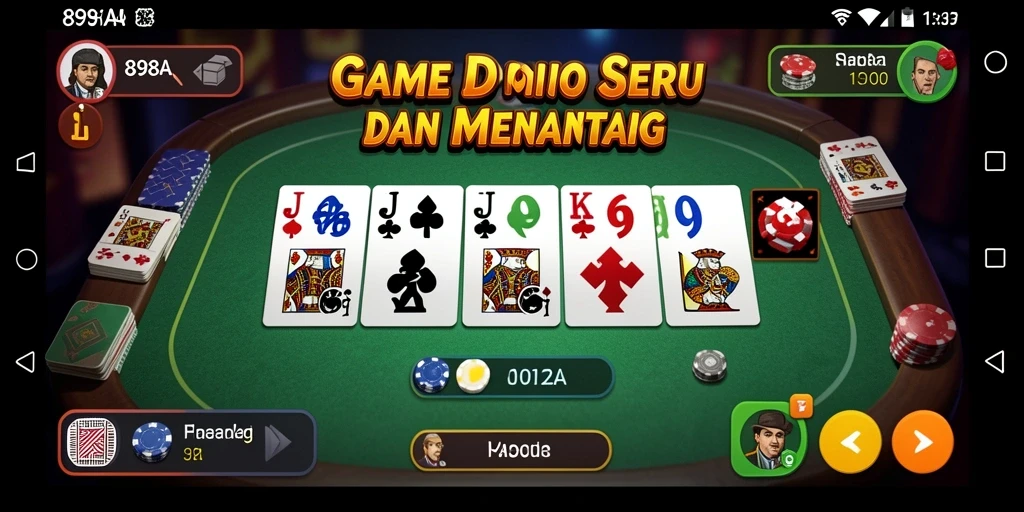 Tampilan gameplay seru dalam permainan Domino di 898A.