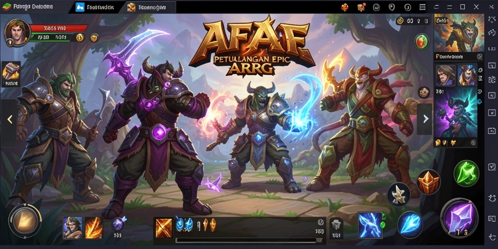 Tampilan gameplay AFAF yang menakjubkan dalam pertarungan ARPG.