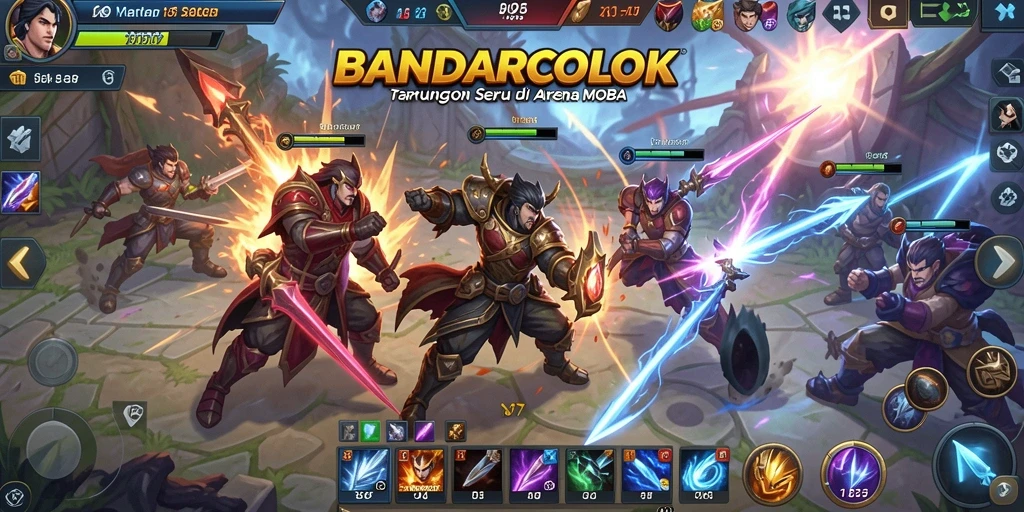 Screenshot gameplay <strong>BANDARCOLOK</strong> menampilkan serunya pertempuran antar tim.