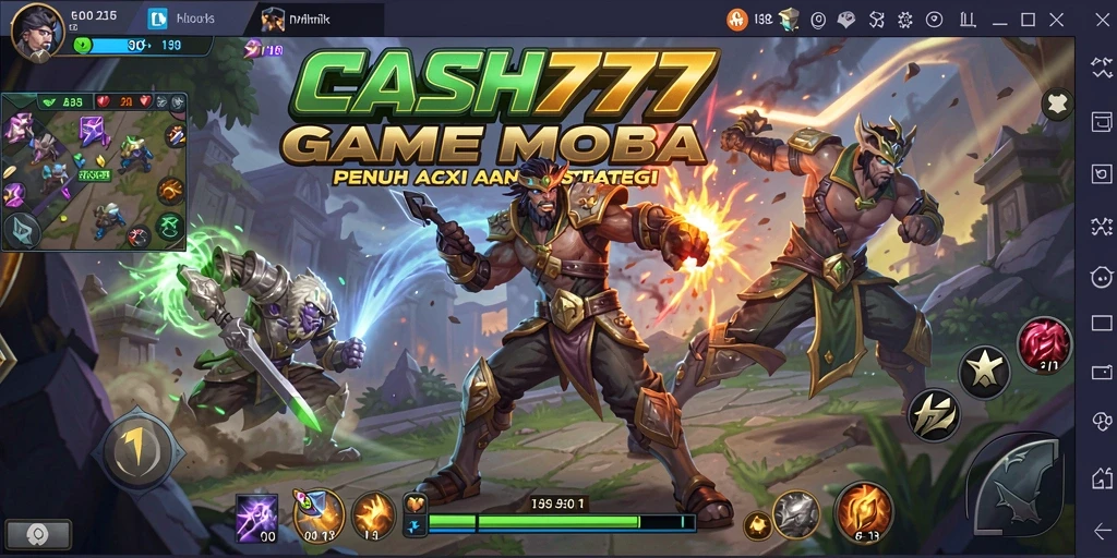 Tampilan menarik dari gameplay intens di CASH777.