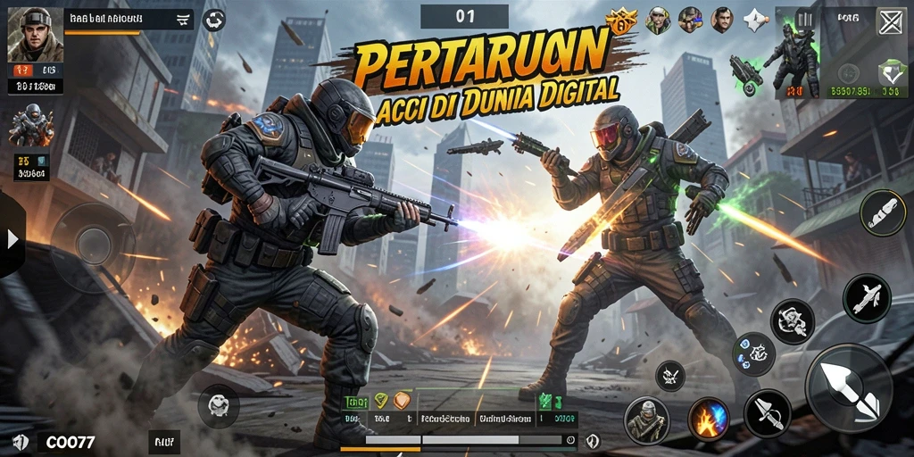 Gameplay seru COO77 dalam aksi pertarungan intens.