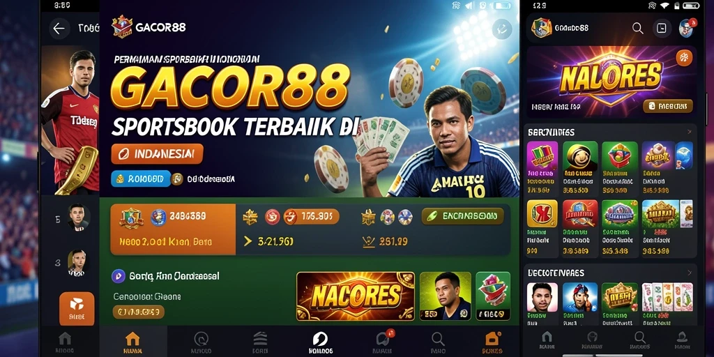 Screenshot utama GACOR88 menampilkan tampilan menarik dari taruhan olahraga.