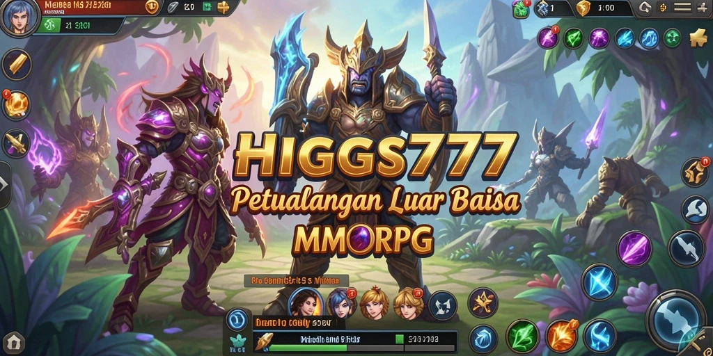 Tampilan gameplay HIGGS777 yang menakjubkan dalam petualangan MMORPG.