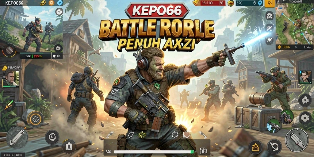 Gameplay seru dalam KEPO66 Battle Royale yang penuh aksi.