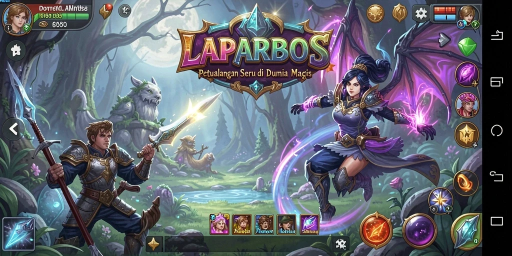 Gameplay menggugah selera dalam dunia petualangan LAPARBOS.