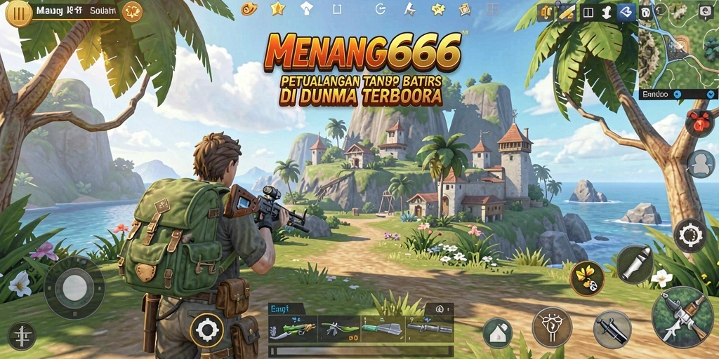 Screenshot menunjukkan eksplorasi mendebarkan di dunia terbuka MENANG666.