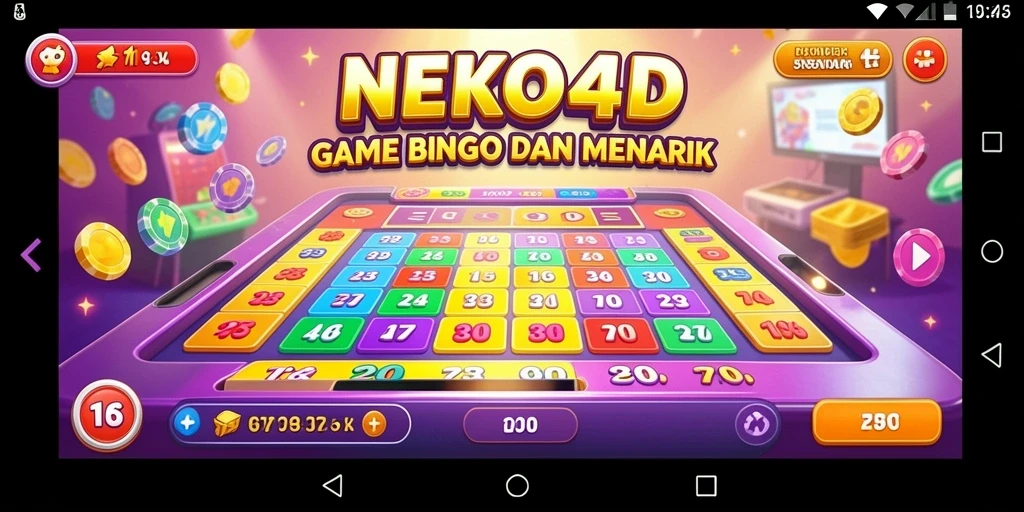 Screenshot gameplay Bingo di NEKO4D yang seru dan interaktif.