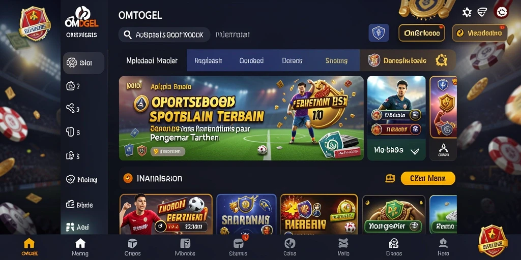Tangkapan layar utama OMTOGEL menampilkan antarmuka taruhan yang menarik.