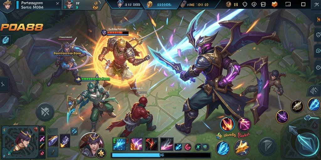 Tangkapan layar gameplay seru dari POA88 yang menampilkan pertempuran tim.