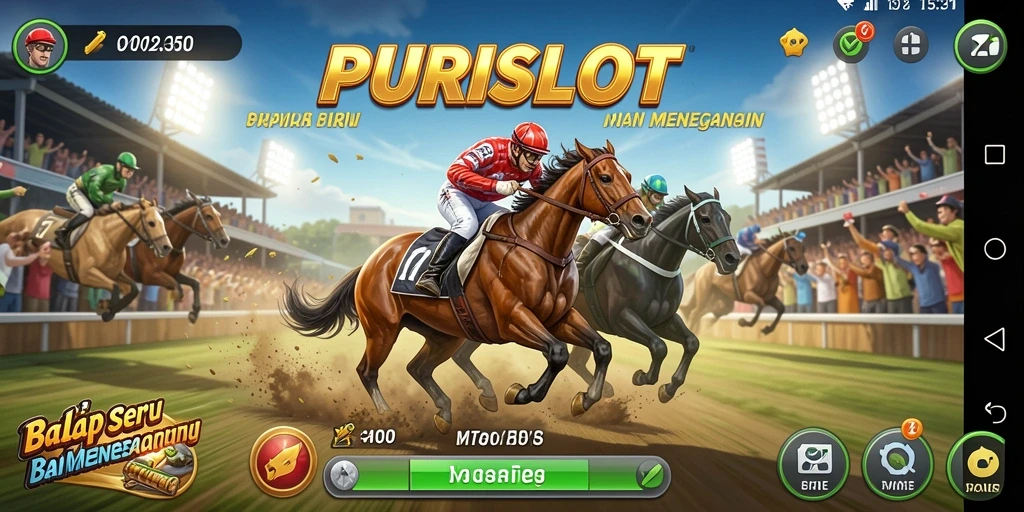 Gameplay Racing yang intens dan mendebarkan di PURISLOT.