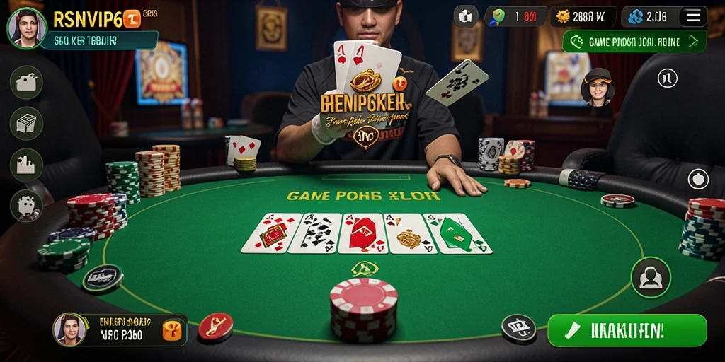 Tampilan permainan Poker yang menegangkan di RSNVIP6.