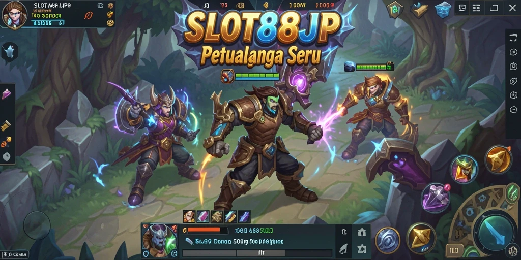 Screenshot SLOT88JP menampilkan aksi pertarungan seru dalam permainan ARPG.