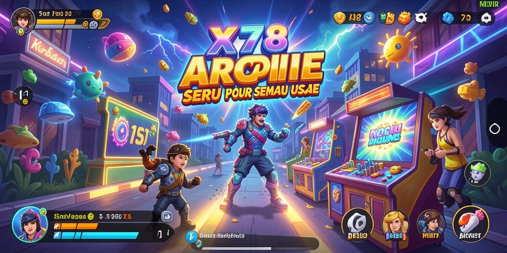 Tampilan gameplay X78 yang menegangkan dan penuh warna.